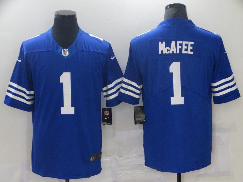 Men Indianapolis Colts #1 Mcafee Blue Nike Vapor Untouchable Limited 2021 NFL Jersey